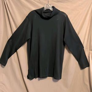 Karen Scott Dark forest green loose turtleneck wool blend sweater size medium